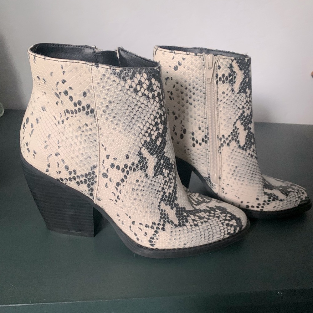 Madden girl snakeskin booties